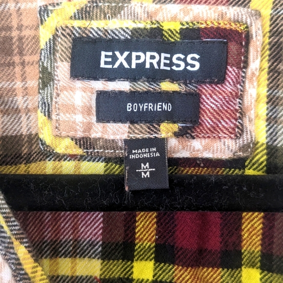 Express Women's Plaid Button Down Shirt, Size M - Picture 2 of 9
